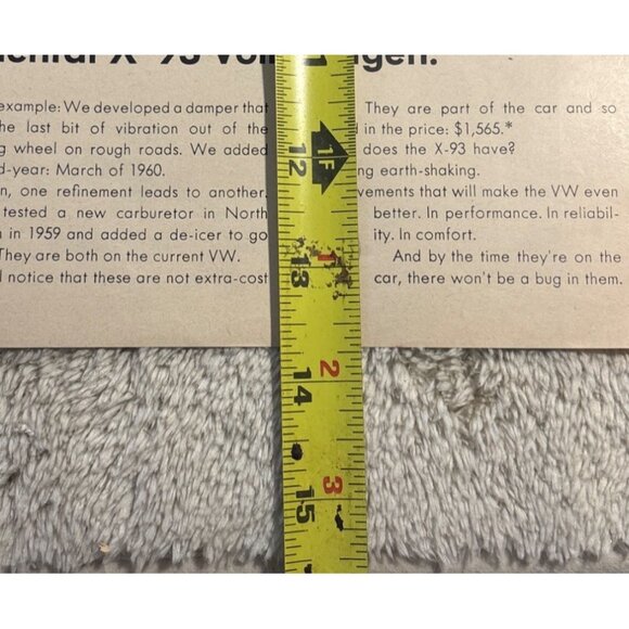 Vintage 1960 Experimental X-93 Volkswagen Advertisement Print VW Bug - Picture 10 of 11